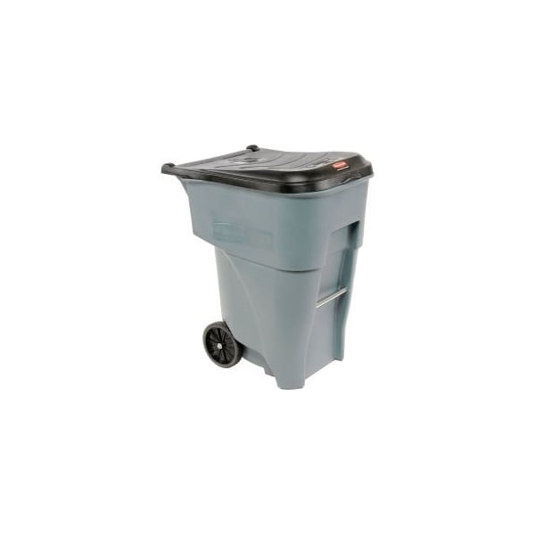 Rubbermaid Commercial 95 Gallon Rubbermaid Large Mobile Waste Receptacle - Gray With Lid FG9W2200GRAY - main